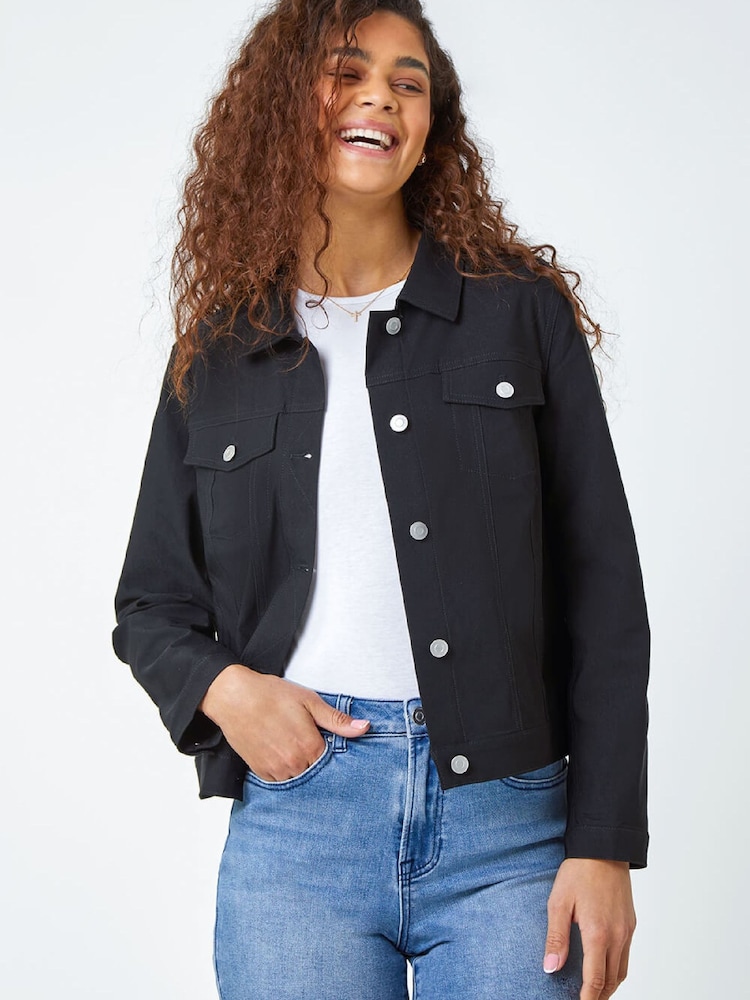 Roman Black Stretch Pocket Detail Jacket - Image 1 of 4