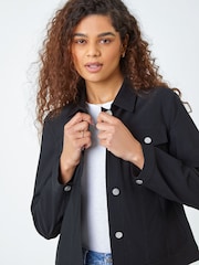 Roman Black Stretch Pocket Detail Jacket - Image 4 of 4
