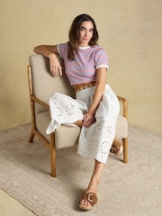 Blue & Red/White Striped - تيشرت جيرسيه Erin بكم قصير من Joules - Image 6 of 8