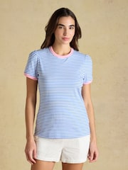 Light Blue Striped - تيشرت جيرسيه Erin بكم قصير من Joules - Image 1 of 8