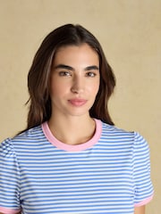 Light Blue Striped - تيشرت جيرسيه Erin بكم قصير من Joules - Image 4 of 8
