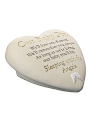 Widdop White Graveside Heart Plaque - Our Baby Girl Ornaments - Image 3 of 5