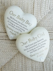 Widdop White Graveside Heart Plaque - Our Baby Girl Ornaments - Image 5 of 5