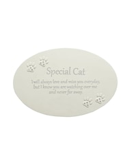 Widdop Cream Resin Memorial Plaque - Cat Ornaments - Image 1 of 4