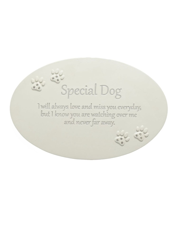 Widdop Cream Resin Memorial Plaque - Dog Ornaments - Image 1 of 4