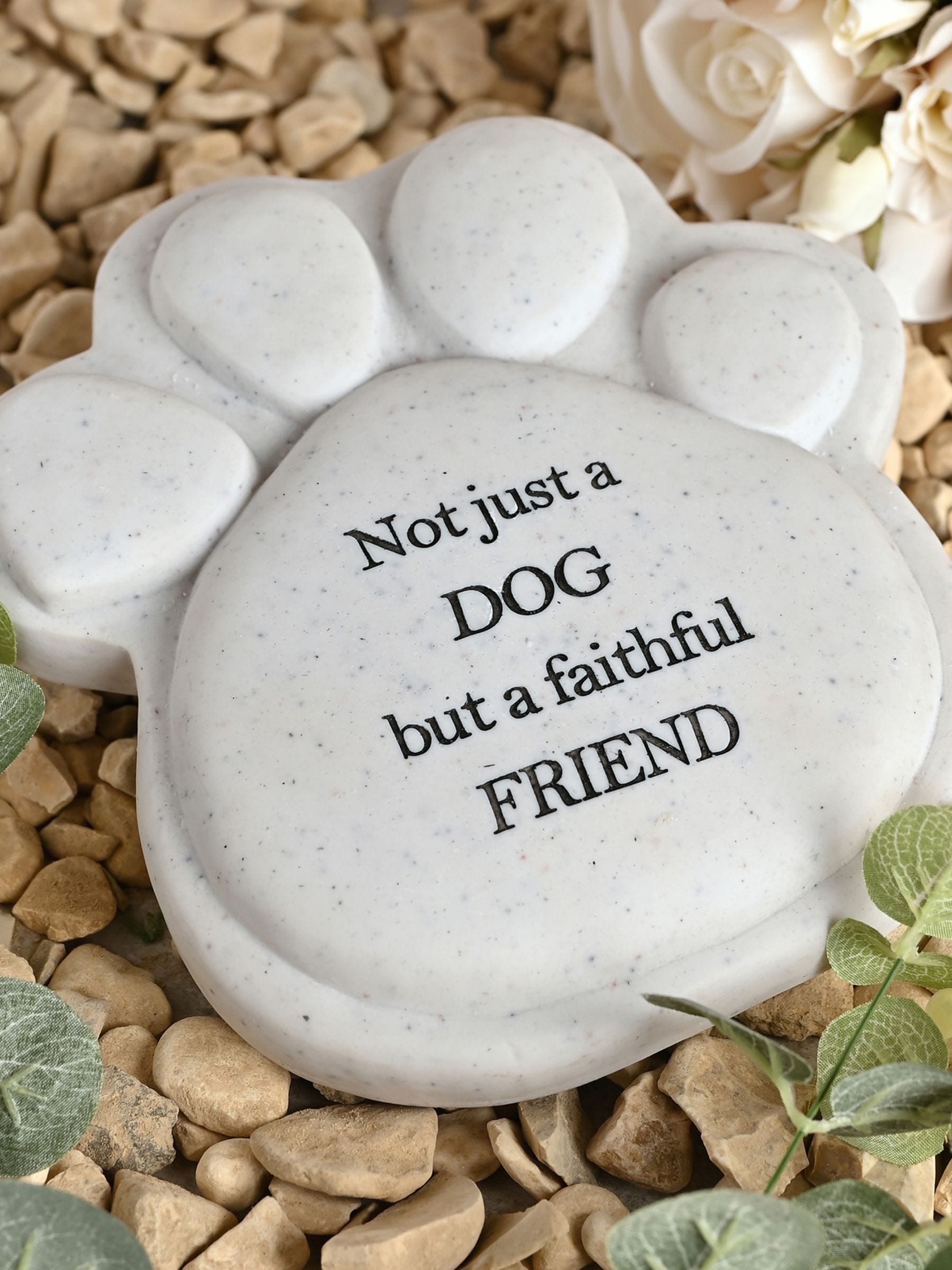 Thoughts Of You Pawprint Stone - Dog And Friend Decorative Ornaments - Image 4