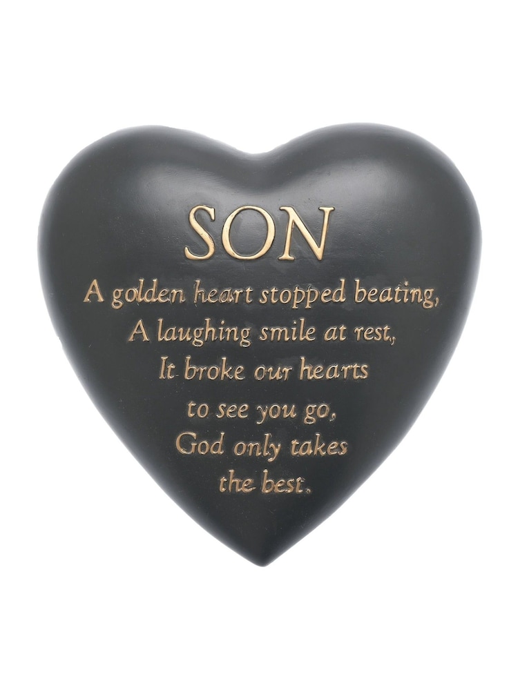 Widdop Grey Graveside Heart Plaque - Son Ornaments - Image 1 of 4
