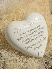 Widdop White Graveside Heart Plaque - Our Baby Boy Ornaments - Image 2 of 5