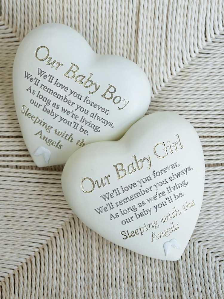 Widdop White Graveside Heart Plaque - Our Baby Boy Ornaments - Image 5 of 5