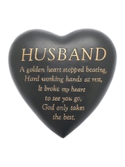 Widdop Grey Graveside Heart Plaque - Husband Ornaments - Image 1 of 4