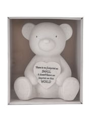 Widdop Cream Graveside Teddy & Heart Ornaments - Image 3 of 3