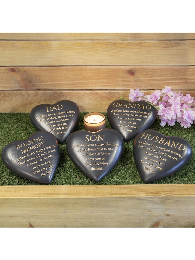Widdop Grey Graveside Heart Plaque - In Loving Memory Ornament - Image 4 of 4