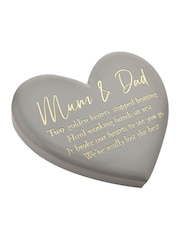 Widdop Grey Memorial Graveside Heart Plaque - Mum & Dad Ornaments - Image 1 of 3