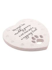 Widdop White Pet Memorial Heart Stone - Large Ornaments - Image 1 of 2