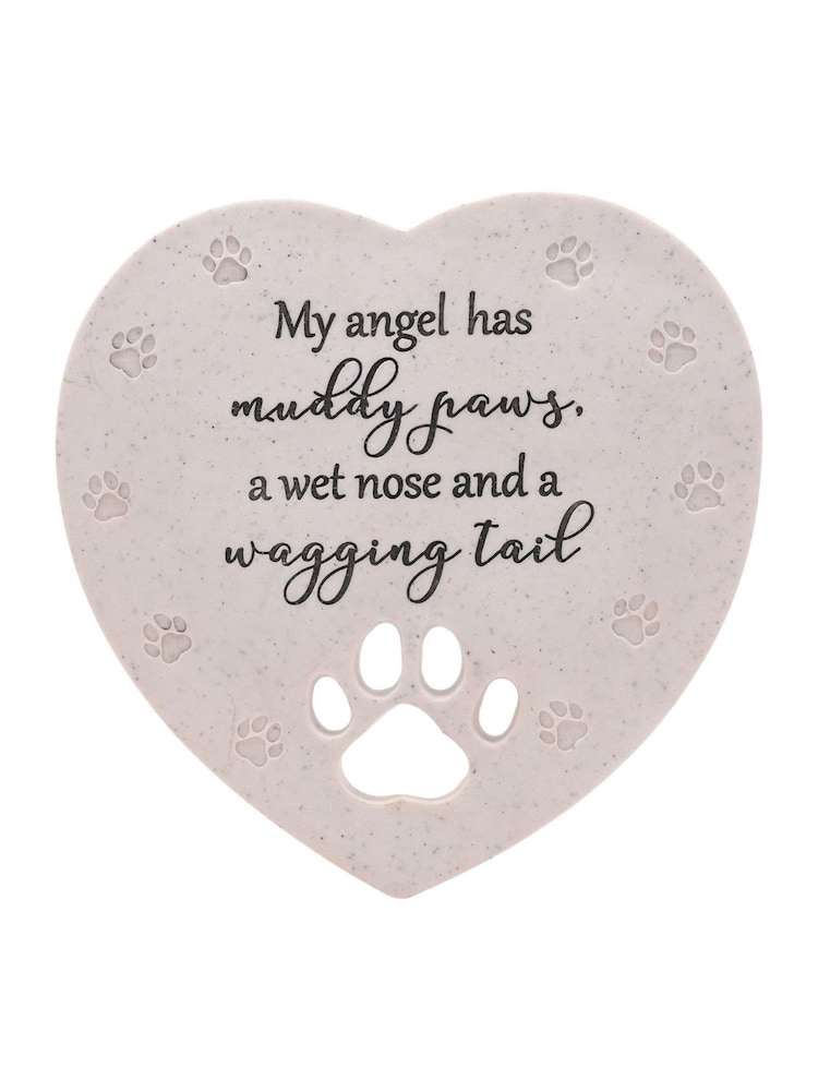Widdop White Pet Memorial Heart Stone - Large Ornaments - Image 2 of 2