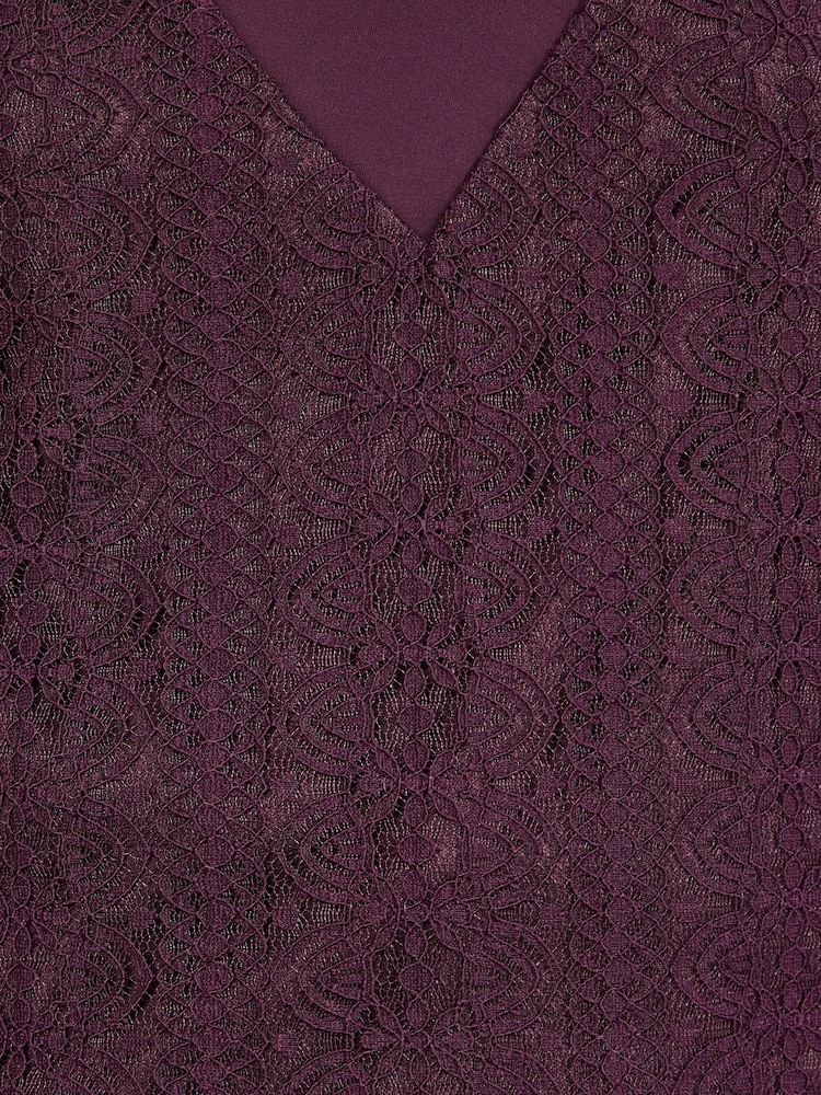 Love & Roses Black Cherry All Over Lace V-Neck Vest - Image 5 of 5 Love & Roses Black Cherry All Over Lace V-Neck Vest - Image 5 of 5