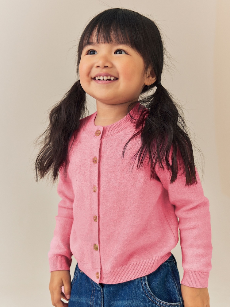 Pink Knit Cardigan (3mths-7yrs) - Image 1 of 2
