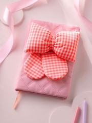 Pink Plush Bow A5 Notebook - Image 1 of 4