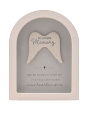 Widdop White Arched Framed Plaque - In Loving Memory Ornaments - Image 1 of 4