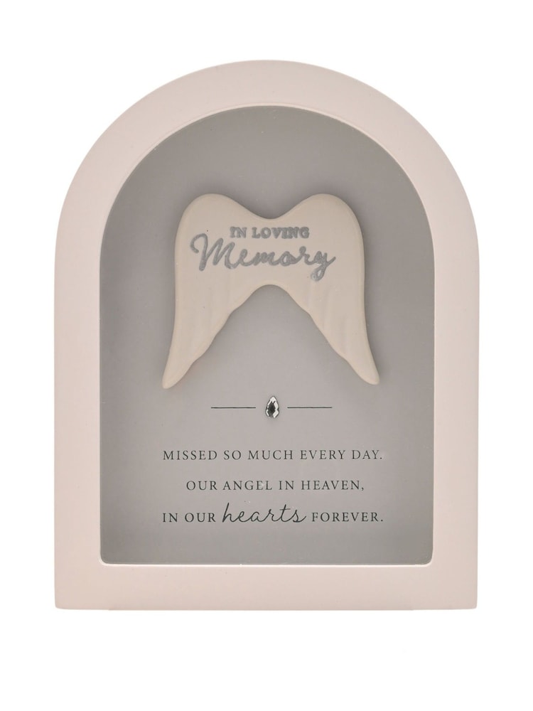 Widdop White Arched Framed Plaque - In Loving Memory Ornaments - Image 1 of 4