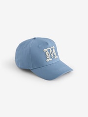 MAUVAIS Blue Embroidery Cotton Twill Cap - Image 1 of 1