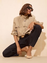 Friends Like These Washed Black Denim Barrel Jeans - Image 4 of 5