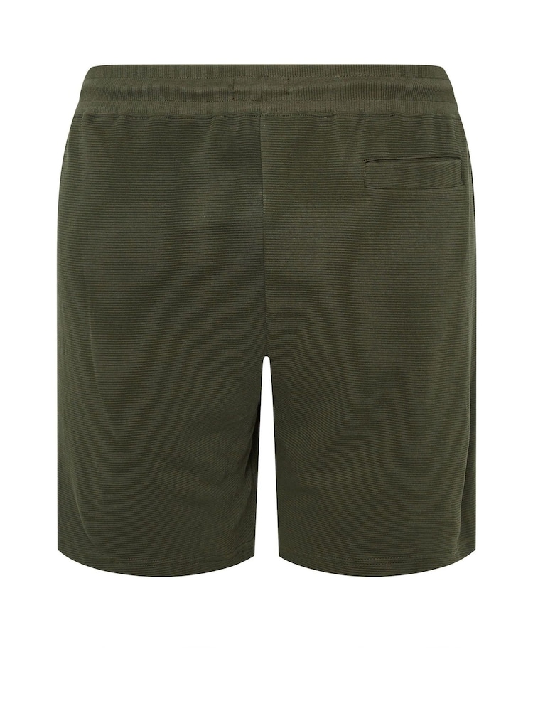 BadRhino Big & Tall Green Ribbed Shorts - Image 9 of 9