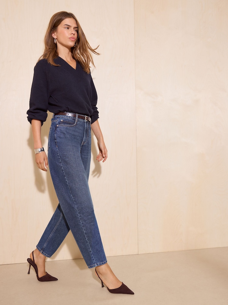 Friends Like These Mid Wash Denim Barrel Jeans - Image 5 of 5