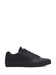 Converse Black Sport Casual Faux Leather Low Top - Image 1 of 1
