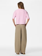 PIECES Pink Short Sleeve O-Neck Knit Cardigan - Image 2 of 4