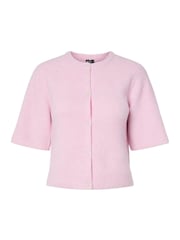 PIECES Pink Short Sleeve O-Neck Knit Cardigan - Image 5 of 6