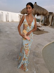 Never Fully Dressed Blue Sky Floral Sofia Dress - Image 1 of 4