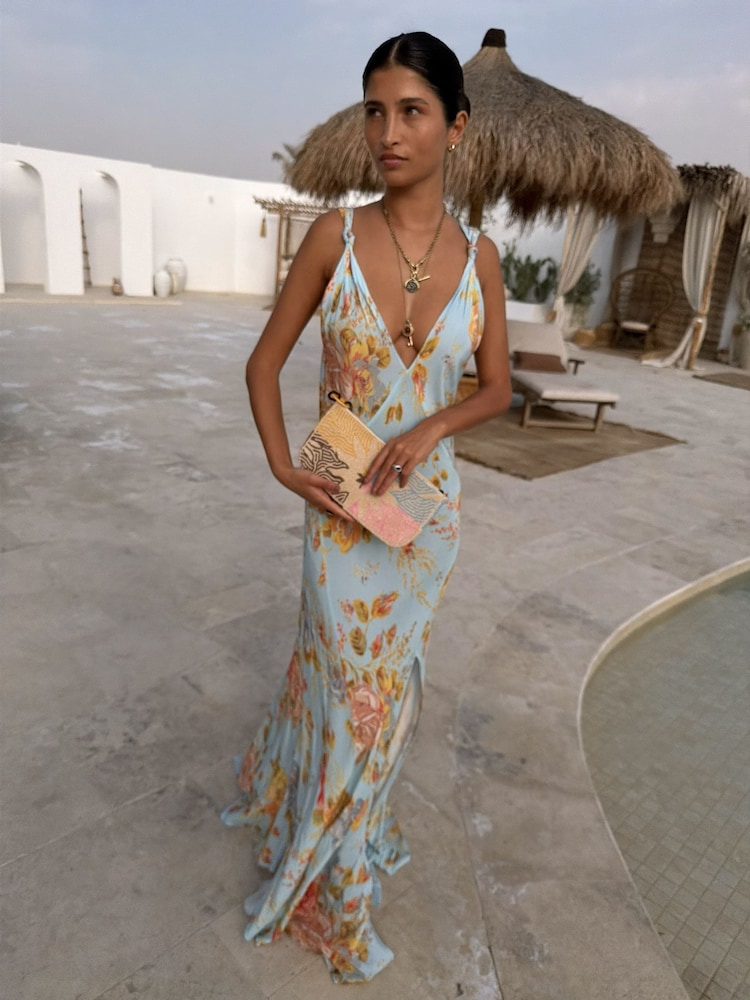 Never Fully Dressed Blue Sky Floral Sofia Dress - Image 1 of 4