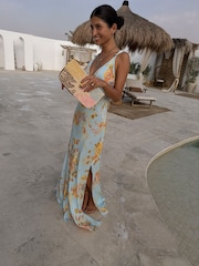 Never Fully Dressed Blue Sky Floral Sofia Dress - Image 2 of 4