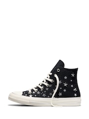 Converse Black Chuck Taylor All Star Star Details Trainers - Image 2 of 7