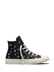 Converse Black Chuck Taylor All Star Star Details Trainers - Image 4 of 7