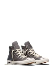 Converse Brown Chuck Taylor All Star Elevated Leather High Trainers - Image 4 of 8