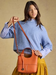Joules Crossbody Orange Tophandle Tote Bag - Image 4 of 9