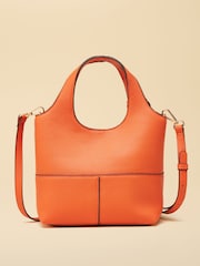 Joules Crossbody Orange Tophandle Tote Bag - Image 6 of 9