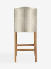 Chenille Stripe Moss Green Light Wood Leg Malvern Bar Stool - Image 7 of 8