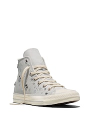 Converse Grey Chuck Taylor All Star Star Details Trainers - Image 3 of 6