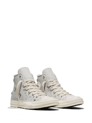 Converse Grey Chuck Taylor All Star Star Details Trainers - Image 4 of 6