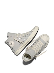 Converse Grey Chuck Taylor All Star Star Details Trainers - Image 5 of 6