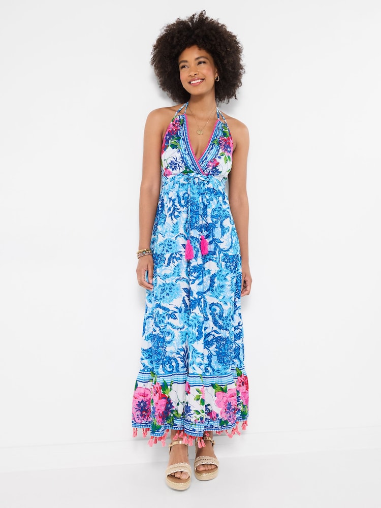 Joe Browns Blue Petite Arabella Sequin and Embroidered Maxi Dress - Image 1 of 6