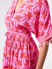 Joe Browns Pink Petite Perfect Palms Maxi Dress - Image 3 of 6