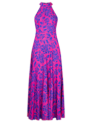 Joe Browns Pink Petite Remarkable Printed Halter Neck Dress - Image 6 of 6
