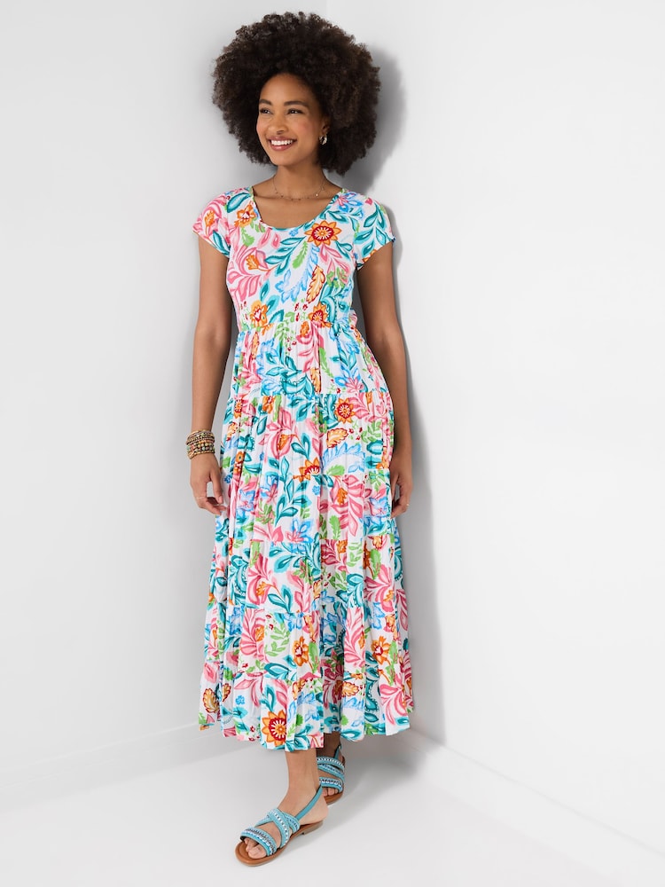 Joe Browns Blue Petite Daydreamer Crinkle Maxi Dress - Image 1 of 5