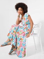 Joe Browns Blue Petite Daydreamer Crinkle Maxi Dress - Image 2 of 5