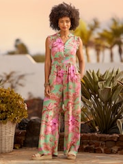 Joe Browns Green Petite Savannah Printed Jumpsuit - Image 2 of 6