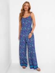 Joe Browns Blue Petite Eden Printed Jumpsuit - Image 1 of 5